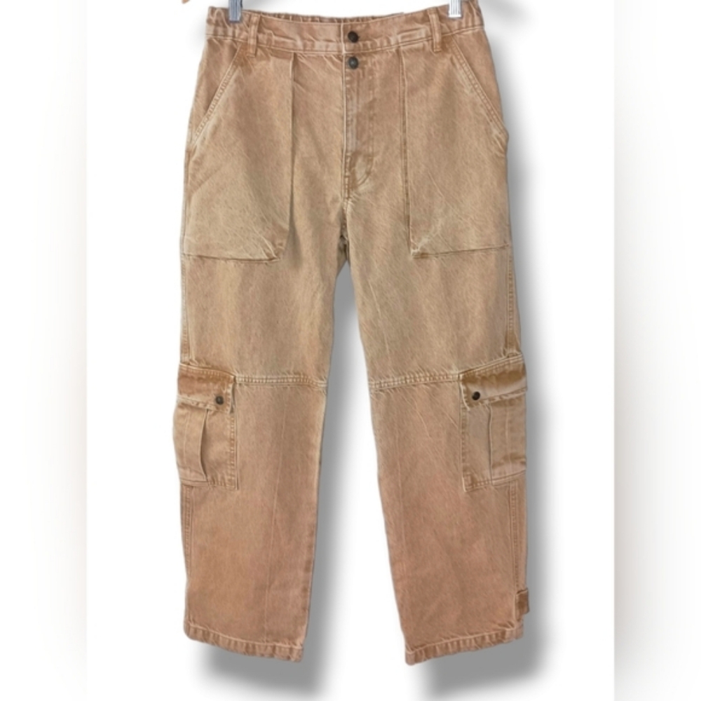 Free People Tan Wide Leg Jeans - Picture 4 of 10